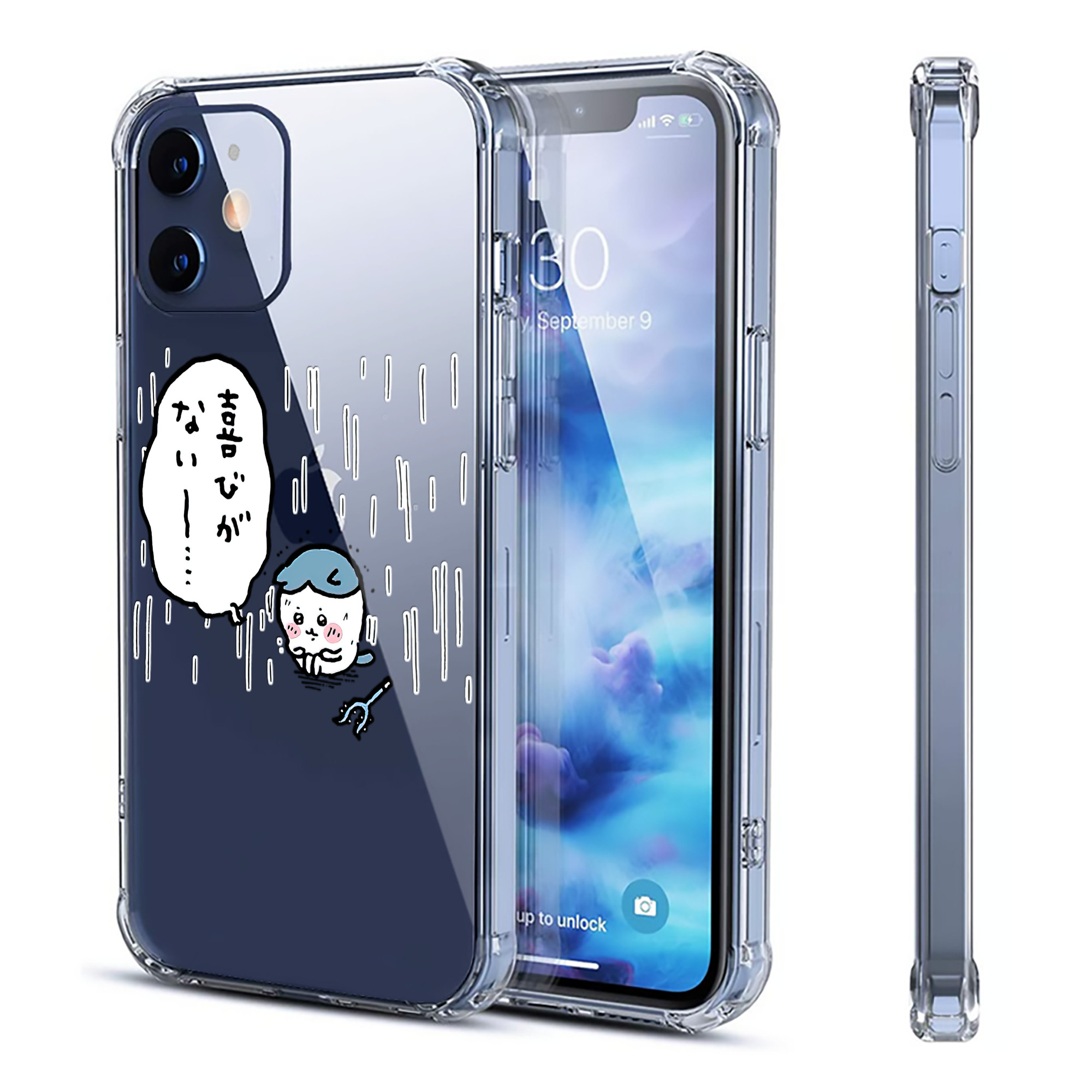 （画像用） ちいかわ ハチワレ Chii-kawa hachiware 【iPhone 12シリーズ対応】透明スマホケース（クリアソフトケース）